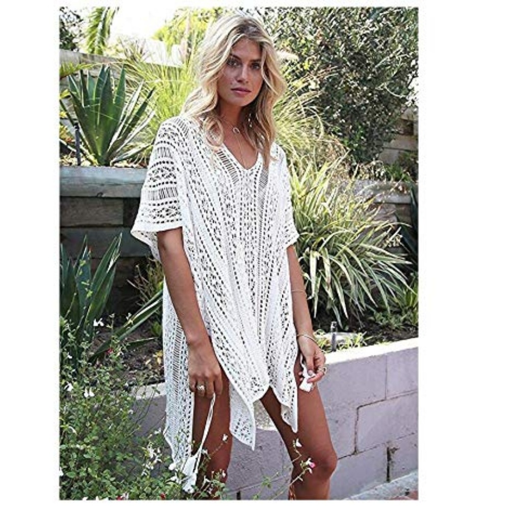 Crochet BoHo Beach Cover Up - Picture 1 of 6